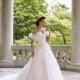 Zweiteilige Spitze über luxuriöse Satin Sweetheart Hochzeitskleid mit bestickten Spitzen Mieder - Festliche Kleider 