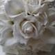 White Real Touch Rose and Calla Lily Wedding Bouquet-White Bridal Bouquet-Wedding Bouquet-Brooch Bouquet
