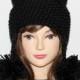 Crochet Cat Ears Hat, Cat Ears Beanie, Black Cat Beanie, Hat Pom Poms , Winter Accessories, Holiday Fashion, Winter Hat