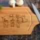 ikb322 Personalized Cutting Board Wood pig pork butchering meat restaurant kitchen