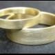 Wedding Band Set - Wedding Rings - Gold Wedding Bands Set - Matching Wedding Rings - Unique wedding ring set - His and Hers Wedding Rings