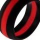 Fit Ring ™ Powered by Arthletic™ - Men’s Silicone Wedding Ring Thin Red Line