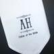 MONOGRAM Father of the Bride Handkerchief Custom Personalized Wedding Embroidered Hankerchief