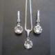 Small Clear Crystal  Bridesmaid Jewelry Set/ Junior Bridesmaid / Bridesmaid Earrings/Swarovski Earringsl/Flower Girl/Swarovski Necklace