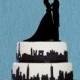 Kissing Cake Topper,Costom Bride and Groom Kiss Silhouette Couple  Cake Topper,Wedding Cake Decoration