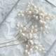 Bridal hair pins. Pearls hair pins. Wedding hair pins. Bridal accessories.Bridal headpiece MOD618