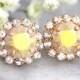 Yellow Earrings, Yellow Metallic Sunshine Earrings, Swarovski Crystal Gold Earrings, Bridal Yellow Metallic Earrings, Bridesmaids Earrings