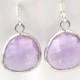 SALE Lavender Earrings, Light Purple Earrings, Silver Earrings, Soft Purple Lilac, Bridesmaid Earrings, Bridal Earrings Jewelry, Bridesmaid