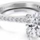 Forever Brilliant Moissanite Engagement Ring 1.50ct Center &.23ct Natural Diamonds Platinum Engagement Wedding Pristine Custom Rings 