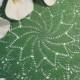 Centrino verde all'uncinetto - Green doily crocheted - Doily -  Centrino realizzato a uncinetto -Fatto a mano in Italia
