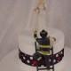 Personalized Custom Fireman Groom with Victorious Bride Firefighter Wedding Cake Toppers Fire Add Name to Jacket and Number to Fire Helmet-1