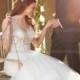 Essense of Australia Beaded Strap Wedding Dress With Full Textured Skirt Style D2259
