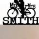 Wedding Cake Topper Mr and Mrs Customized Bicycle with your Last Name