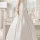 Terrific Ball Gown Jewel Sweep Train Beading Bow Wedding Dress - dressosity.com
