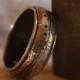 Rustic mans wedding band Playing with Fire engagement ring