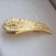 Medium  Angel Wing Clip, Winged Hair Clip, Angel Wing Jewelry, Gold Wing Hair Accessory, Golden Angel Wing, Princess Hair Clip, Goddess Clip