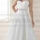 Essense of Australia Tealength Wedding Dress With Subtle Shimmer Style D2231