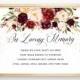 In Loving Memory Wedding Sign, Memorial Sign, Wedding Printable Signage, Those we love, Floral Boho Instant Download 8x10 5x7- Vera Kylie