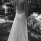 A Line Ivory Backless Wedding Dresses, Long Backless Prom Dresses
