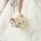 Asymmetric Tiers Chapel Train Ball Gown Organza Wedding Dress