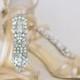 Jewel Embellished Gold Sandal Wedding Shoes