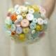 The Sweet Rosie Bouquet - Pastel love heart alternative button bouquet