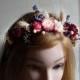 Dried Flower Crown, wedding wreath, Dried Floral Headband, Bridal Crown, Rustic Headband, Floral Head Wreath, Hair Accessories, dried flower
