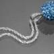 Blue Crystal Ball Necklace Light Blue Sterling Silver Necklace Wedding Aqua Blue Crystal Necklace 10mm Fire Crystal Ball Silver Necklace