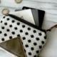 Mini wallet / zip pouch / change purse / polka dot pouch / geometric pouch / modern minimalist pouch / gifts for her / gifts under 25
