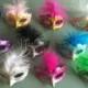 12 OMBRE style Mini Mardi Gras Feathered GLITTER MASK party decorations wedding quince favor