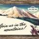 Retro Mountain Save the Date Vintage Postcard // Colorado Wedding Mountain Postcard Invitation Outdoors Wedding Invitation Retro Ski Lodge