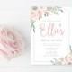 Bridal Shower Invitation // Watercolor bridal invite // Floral Bridal Shower Card // Instant Digital Download File PDf // Bride DIY