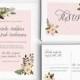 Printable Wedding Invitation Suite Printable - Wedding Invitation RSVP Postcard - Ready to Print PDF - Letter or A4 Size (Item code: P963)