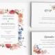 Printable Wedding Invitation Set - Spring Garden Floral Wedding Invites- Ready to Print PDF - rsvp card- Letter or A4 Size (Item code: P612)