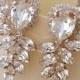 Crystal Bridal earrings, Crystal statement stud earrings,  Extra large cluster earrings, Swarovski crystal earrings, Gastby style