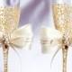Personalized wedding flutes wedding champagne glasses champagne flutes toasting flutes gold champagne flutes wedding flutes Set of2