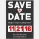 Printable Save the Date Card, Wedding Date Announcement Card, Dark Gray or Navy Blue, 5x7" - Digital File, DIY Print