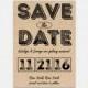 Printable Save the Date Card, Wedding Date Announcement Card, Kraft Paper Black or White Text, 5x7" - Digital File, DIY Print