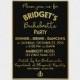 Bachelorette Party Invitation Card, Elegant Black & Gold, 5x7" - Digital File, DIY Print