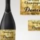 Time to Drink Champagne, Sparkle Gold, Full and Mini Champagne Labels - Digital File, DIY Print - Instant Download