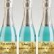 Party Favor Champagne Bottle Labels, Customized - Wedding, Engagement, etc - Sparkle Gold, Full or Mini Labels - DIY Print, Printable PDF