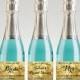 Bridal Shower Party Champagne Bottle Labels, Customized - Sparkle Gold, Full or Mini Labels - DIY Print, Printable PDF