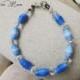 Bracciale luminoso con perle di carta azzurre - Bright blue bracelet with pearl paper- Perle di carta - Fatto a mano - Made in Italy