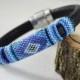 Sale 20% Blue Men's braided bracelet strap bracelet for men blue bracelet men leather bracelet gift for him male model seed beads bracelets