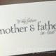 Wedding Card to Your Future Mother and Father in-law - Parents of the Bride or Groom Cards - Future Parents-in-Law Thank You Gift - CS08