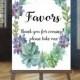 Printable favors sign, Wedding favors sign, Floral wedding sign , Succulent favors sign, Succulent sign, Boho favors sign, Desert wedding