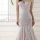 Essense of Australia Lace Trumpet Wedding Dress With Tulle Skirt Style D2116