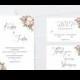 Wedding Invitations PRINTABLE Elegant Floral Design, Wedding Invitations, Rustic Wedding Invitation, DIY Wedding Invite