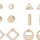 Geometric Stud Earrings (Set Of 12)