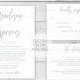 Light Blue/Gray Printable Wedding Invitation Set 